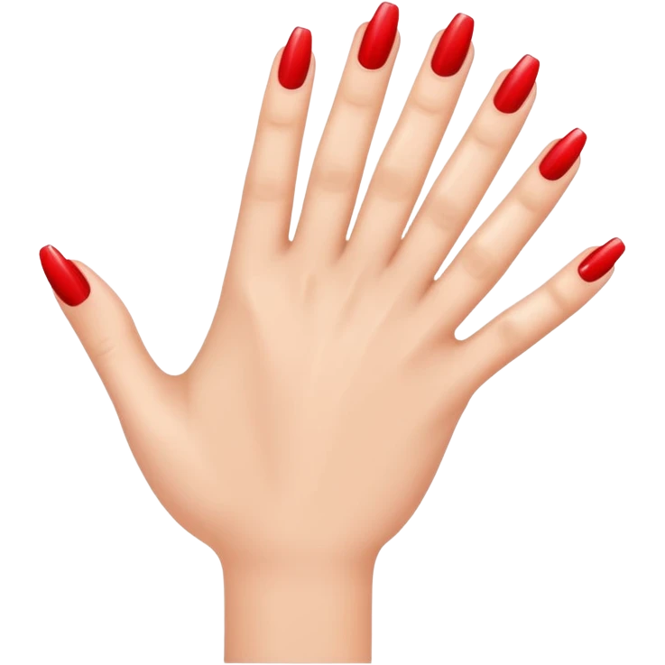 Kırmızı oje süren  emoji