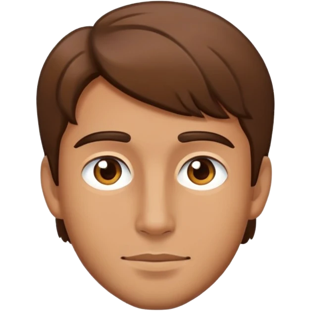 man with brown hair emoji