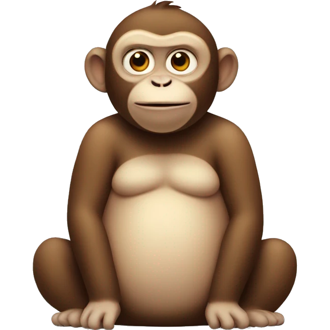 chubby monkey with a belly emoji