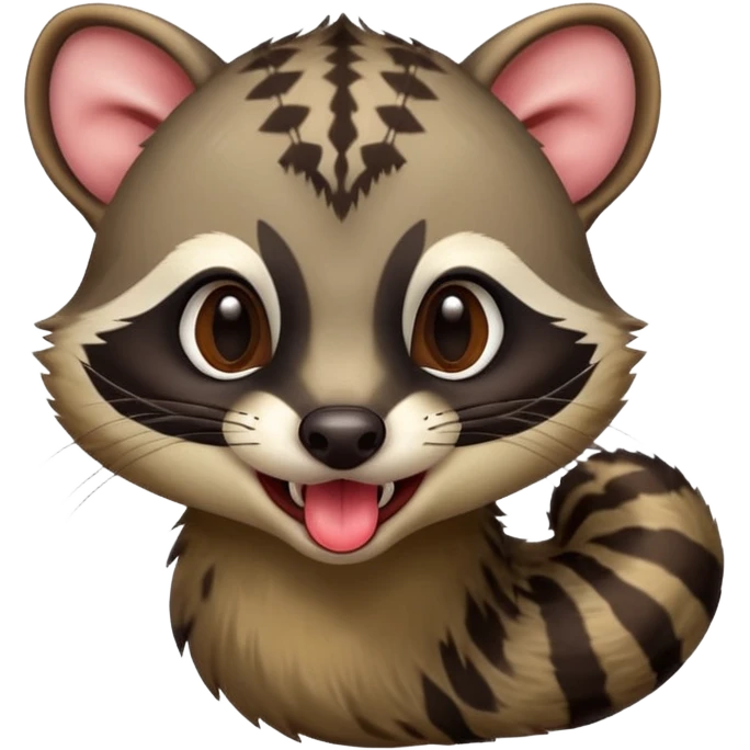 civet with yummy expression and long tongue emoji