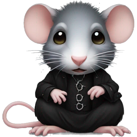 goth rat  emoji