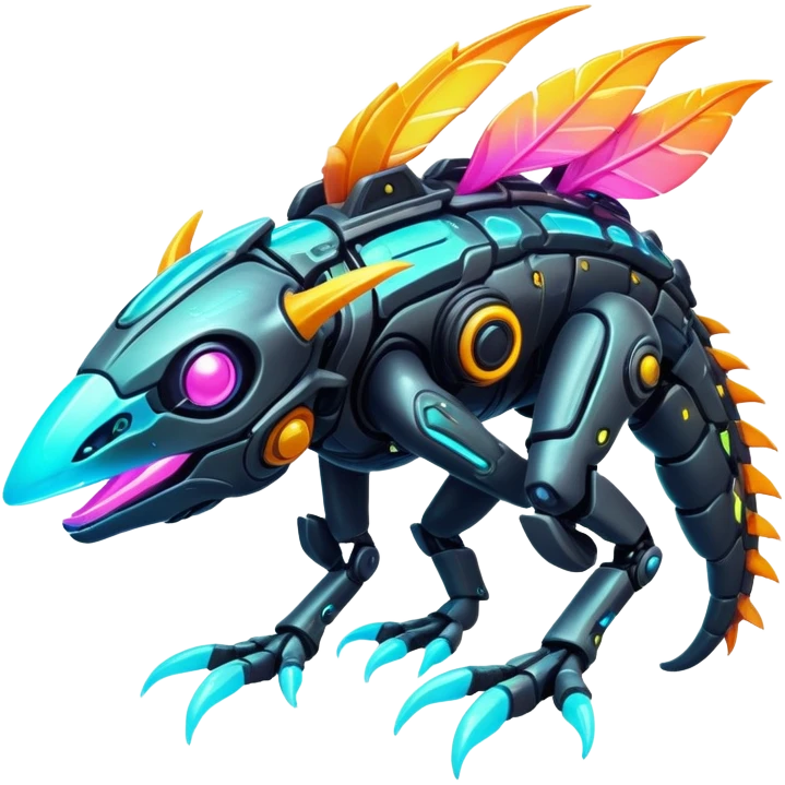  exotic tropical cyber-Protogen-Fakémon-creature emoji