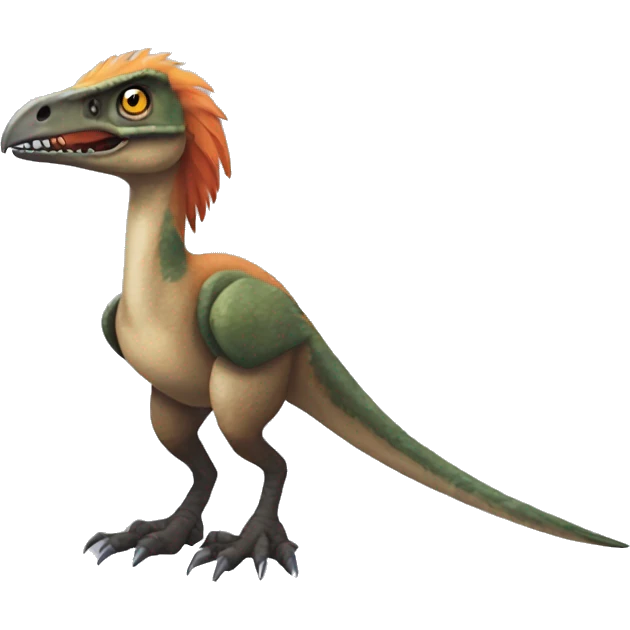 Feathered dinosaur bird velociraptor fakémon emoji