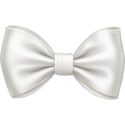 white satin bow emoji