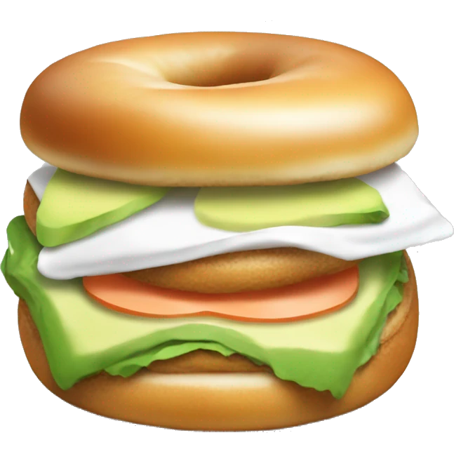 Breakfast bagel with avacobo emoji