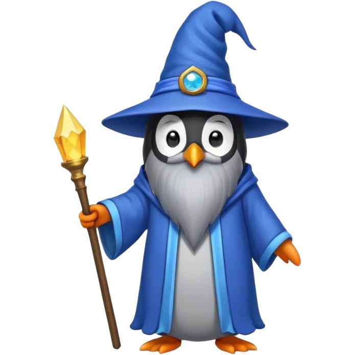 Penguin Wizard emoji