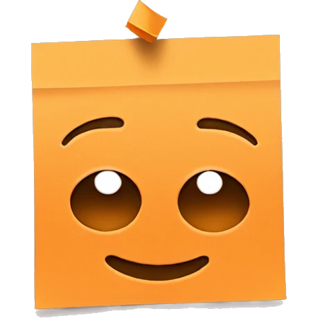 orange post it note emoji