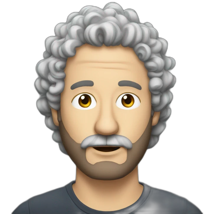 songwriter dean friedman with full but short beard emoji