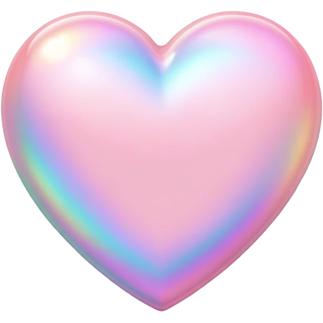 Iridescent pastel pink romantic app icon emoji