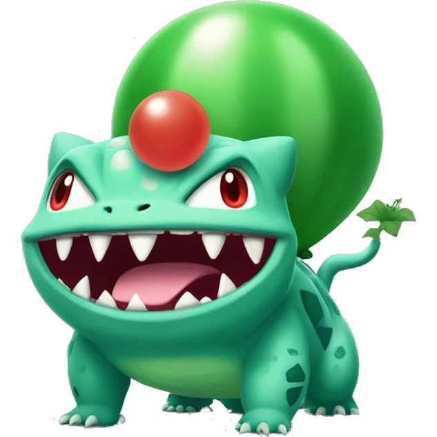 Evil Bulbasaur, ballon letters HH emoji