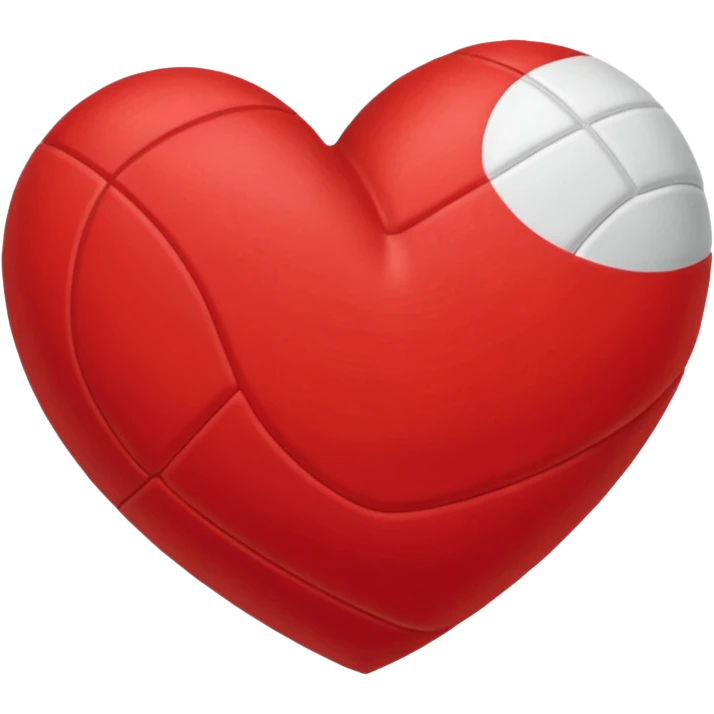 Natación  y voley en un corazón de color  emoji