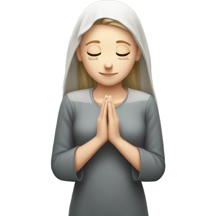 white girl praying emoji