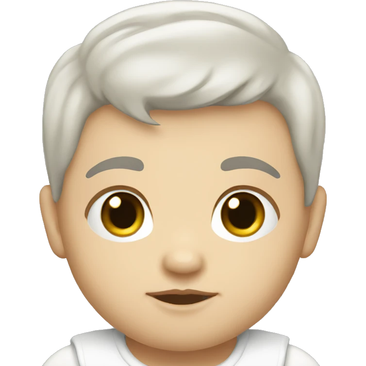 White baby bold with black beard emoji