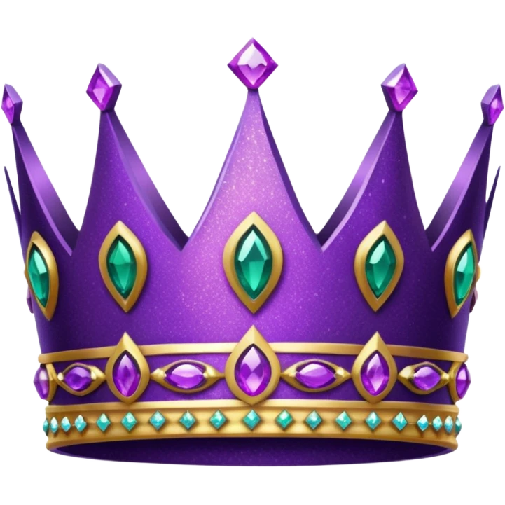Purple Glitter Crown emoji