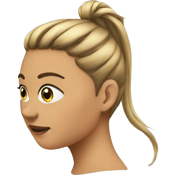hair woman ponytail emoji