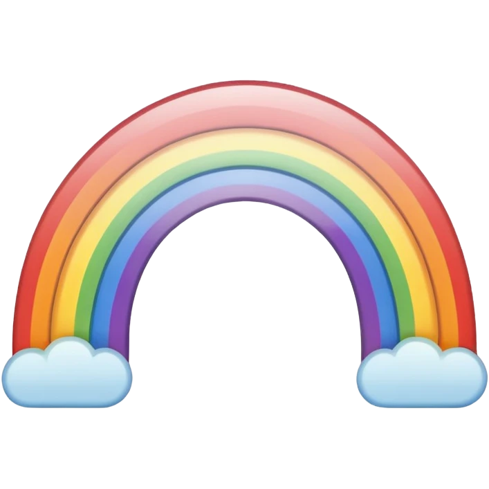 Grey rainbow no clouds emoji