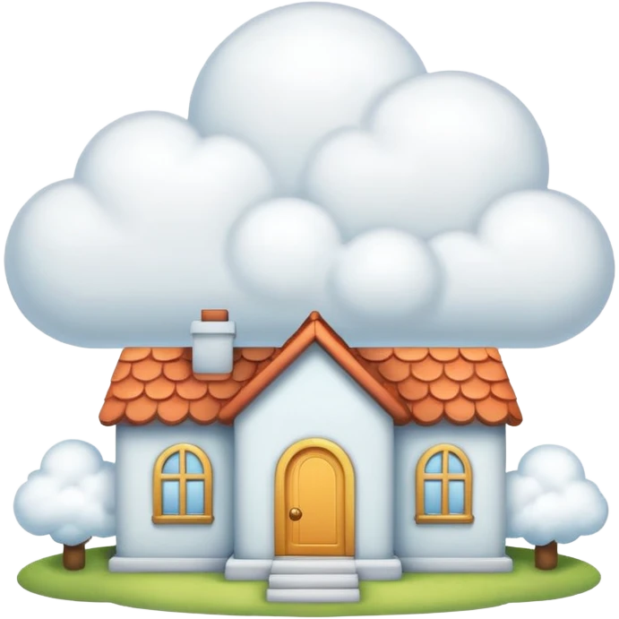 Cloud House made full of cloud  emoji