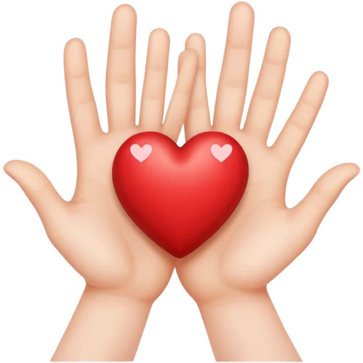 Hands with your heart emoji