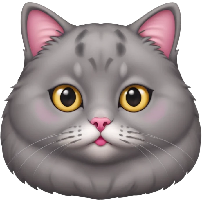 fat gray cute cat emoji