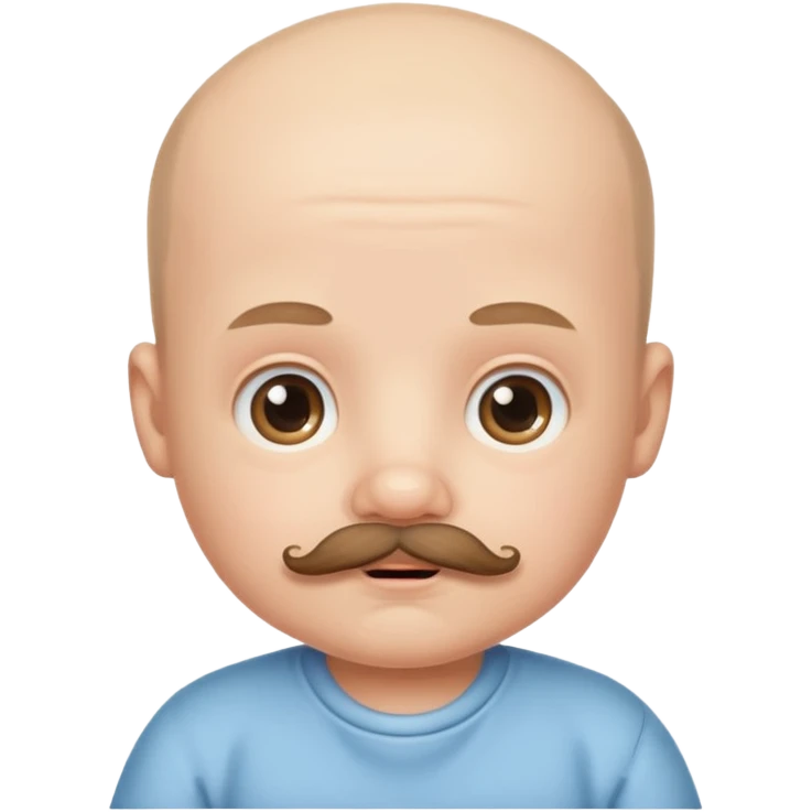 bal baby with mustached emoji