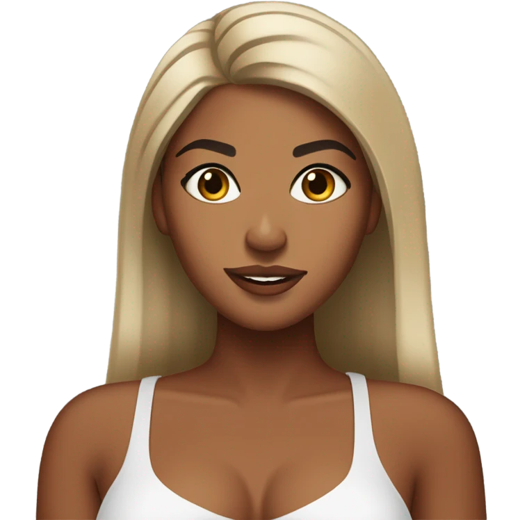 Brownskin woman looking like Lori Harvey showing cleavage  emoji
