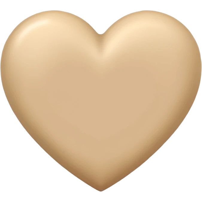 beige heart  emoji