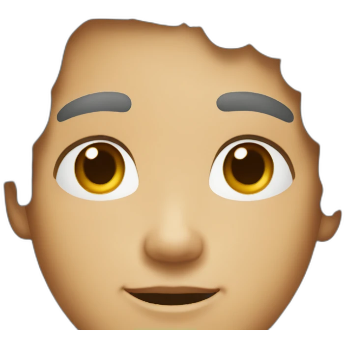 35 years old boy with black and grey hair tan light skin and brown eyes  emoji