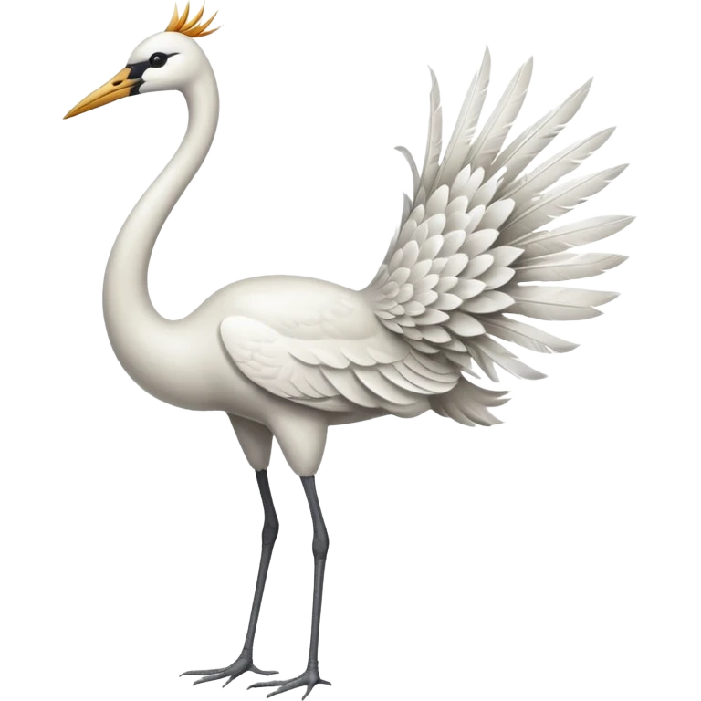 white crane emoji