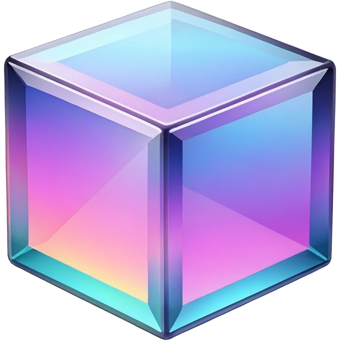 Iridescent cube emoji