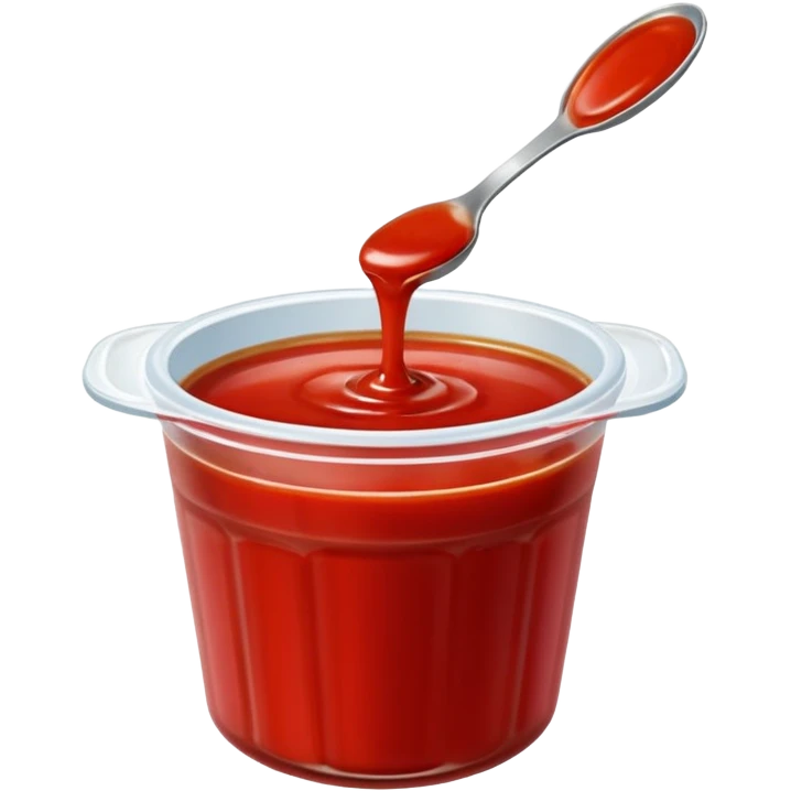 Sweet heat dipping sauce in a container  emoji