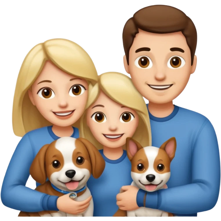 couple and their pet dog emoji