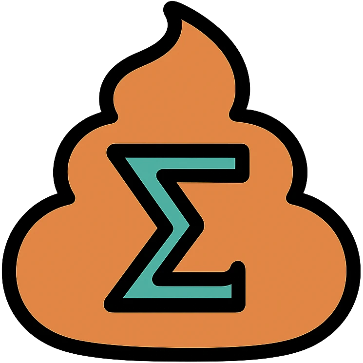 sigma poop, playful icon style, clear and recognizable emoji