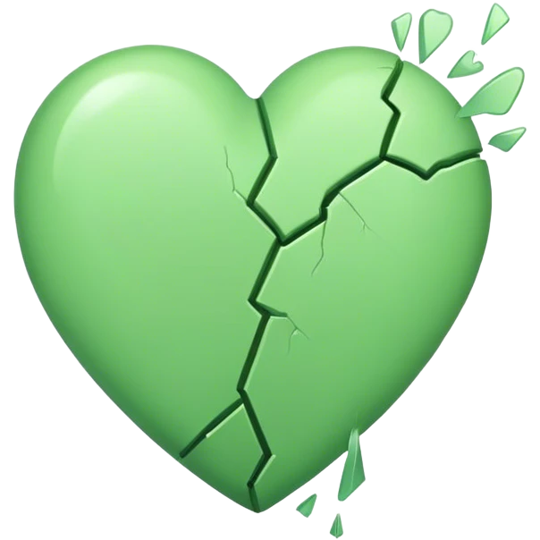 Light green 💔  emoji