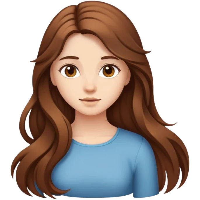 Girl with long hair emoji