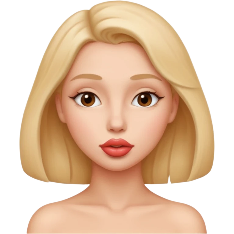 Kadın cıplak kiss emoji