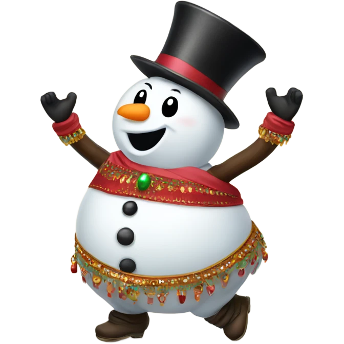 snowman belly dancing  emoji
