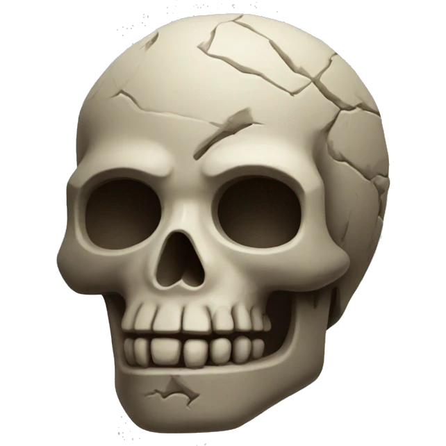stone skull emoji