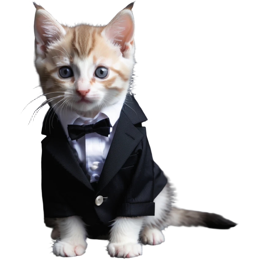 kitten in a suit emoji