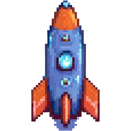 retro rocket ship emoji