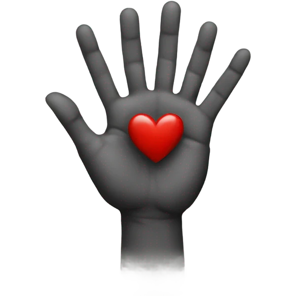 Hand making heart emoji
