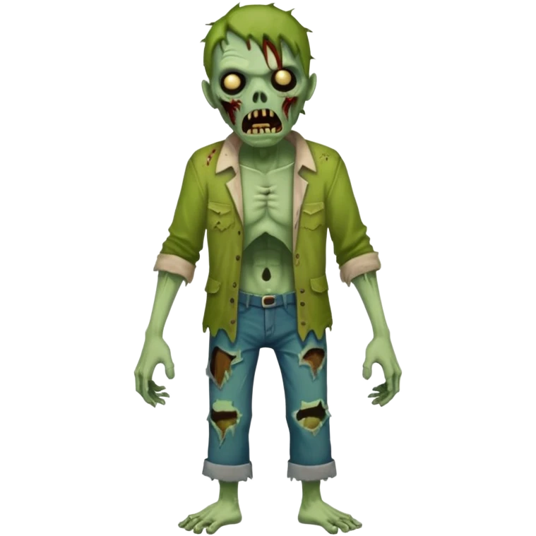 Create an emoji of  a scary Zombie full bodied emoji