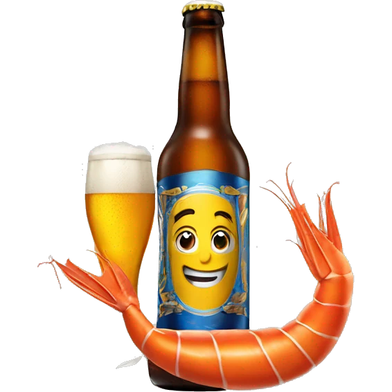 Cerveza con camarón emoji