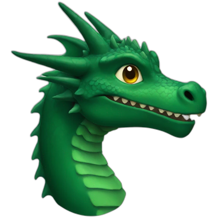 Dark green dragon emoji