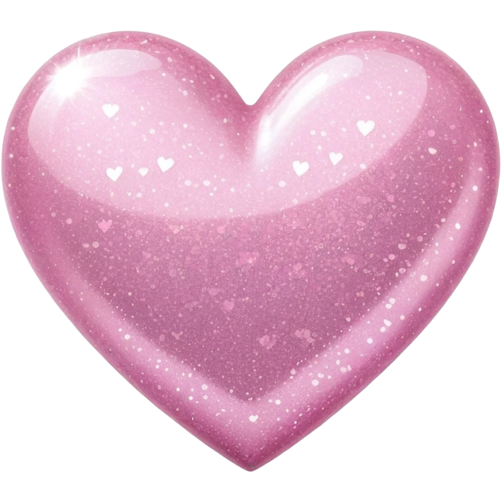 Light pink glitter heart emoji