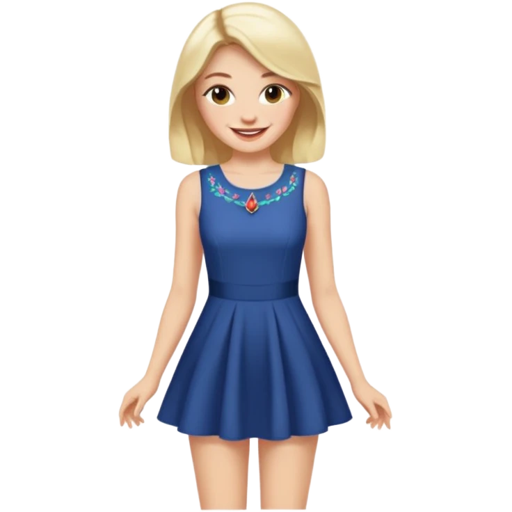 can you make holly from stranger things but in a short dress emoji