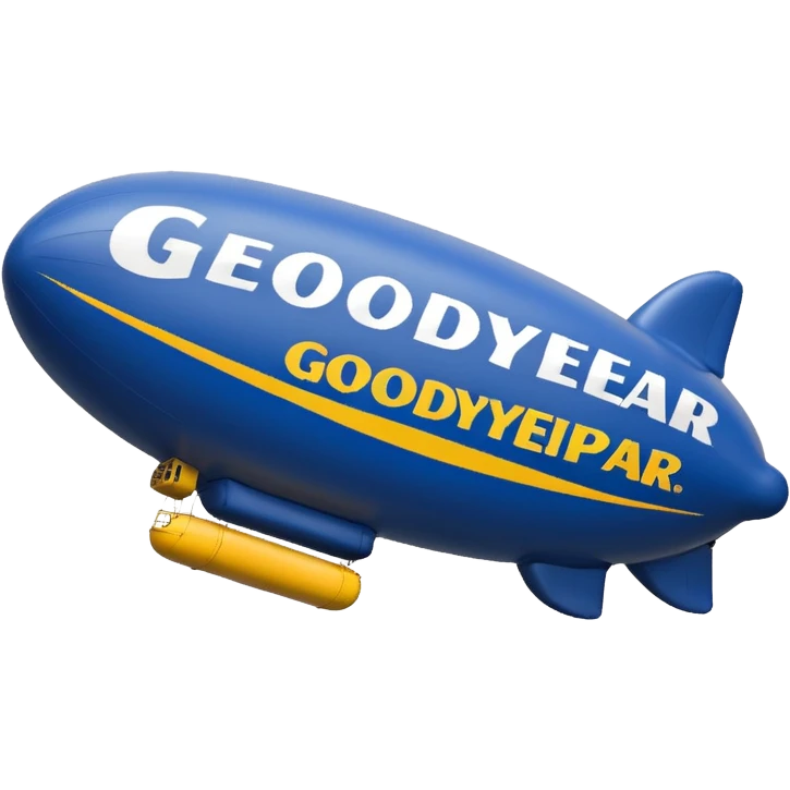 Goodyear Blimp Emoji with the word "Goodyear" on the side emoji