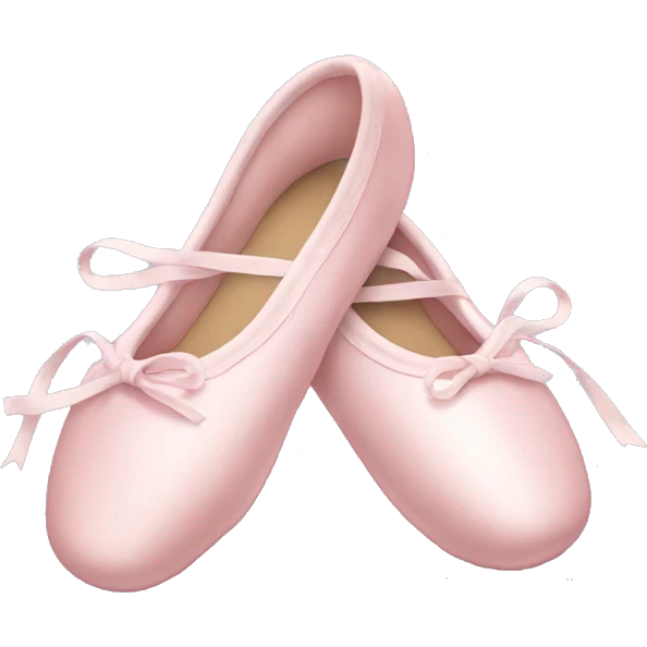 Pale pink ballet shoes emoji
