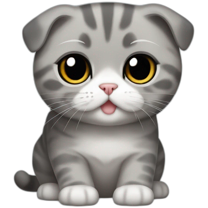 Scottish Fold gray Tommy Hilfiger emoji