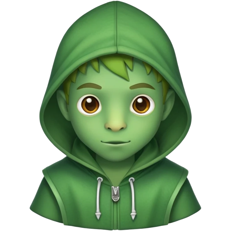 Leon character from Brawl Stars, a hooded chameleon kid emoji