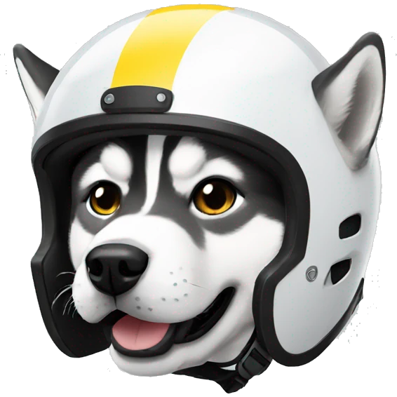 Husky wearing helmet  emoji
